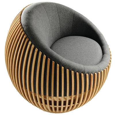 Attractive round chair on low revolving base